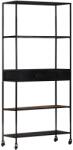 vidaXL Bibliotecă, 80x35x180 cm, lemn mango nefinisat & fier (323734) Biblioteca