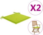 vidaXL Perne scaune grădină 2 buc. verde 40x40x3 cm țesătură Oxford (314026)