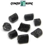  Turmalina Neagra Naturala Neregulate Fatetate cu Gaura - 9-16 x 7-10 mm - ( S )