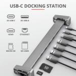 Trust Docking Station USB-C 10 in 1 23417 - USB-C, USB-A, HDMI (23417) - vexio