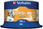 Verbatim DVD-R 4.7GB, 16x, spindle, Wide printabil , 50 bucati (43533)