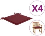 vidaXL Perne scaune grădină 4 buc. roșu vin 50x50x3 cm țesătură Oxford (314057)