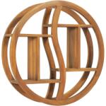 vidaXL Raft de perete Yin Yang, 60x15x60 cm, lemn masiv de tec (320770) Raft