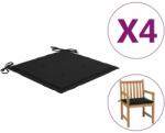 vidaXL Perne scaune grădină 4 buc. negru 50x50x3 cm țesătură Oxford (314052)