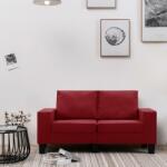 vidaXL Canapea cu 2 locuri, roșu vin, material textil (287118) Canapea