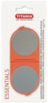 Titania Oglindă pliabilă, rotundă, orange, 14x6 cm - Titania