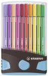STABILO Stabilo: Pen 68 ColorParade rostirón 20db-os szett szétnyitható világoskék tárolóban (6820-04-04)