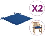 vidaXL Perne scaune grădină 2 buc. albastru 50x50x3 cm țesătură Oxford (314059)