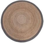 LABEL51 Covor de iută, rotund, 150 cm, gri SH-24.001 (432819) Covor