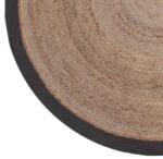 LABEL51 Covor de iută, negru, 180 cm, rotund SH-24.003 (432821) Covor
