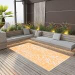 vidaXL Covor de exterior, portocaliu/alb, 190x290 cm, PP (310463) Patura
