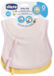 Chicco Milky Bib szivacsbetétes frottir előke 0m+ 2 db-os Rózsaszín CH0163001 - babamanna