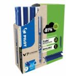 Pilot Set 10 rollere cu cerneala Pilot Begreen V7 albastru 0.7 mm si 30 rezerve (PWLT556268)