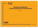  Szigorú számadású nyomtatványok nyilvántartása A4 25 lapos fekvő D. E. 916/új