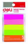 Deli Jelölőcímke 15x50 mm vegyes neon színek 5x100 lap Deli A11402