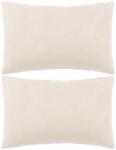 vidaXL Set perne decorative, 2 buc. , ivoar, 40x60 cm, textil (132949)