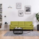 vidaXL Canapea cu 3 locuri, verde, material textil (287165) Canapea