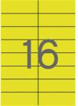 APLI 01595 105x37mm 2 pályás univerzális etikett sárga 16 címke/ív 20ív/csomag