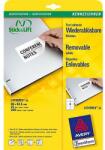 Avery-Zweckform L4745REV-25 96x63, 5mm 2 pályás univerzális etikett kerekített sarkú visszaszedhető 8 címke/ív 25ív/csomag