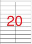 APLI 01299 105x29mm 2 pályás univerzális etikett 20 címke/ív 100ív/doboz
