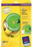 Avery-Zweckform L7760-25 lézer CD DVD címke fényes fehér külső átmérő 117mm belső átmérő 17mm 25ív/csomag