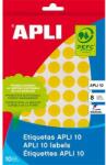 APLI LCA2730 10mm kézzel írható kör etikett címke sárga 1008 címke/csomag