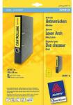 Avery-Zweckform L4765-20 192x38mm 1 pályás univerzális etikett iratrendezőhöz kerekített sarkú sárga 7 címke/ív 20 ív/csomag