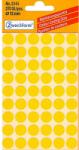 Avery-Zweckform No. 3144 12mm kézzel írható kör etikett címke sárga 270 címke/csomag