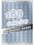 Avery-Zweckform L6008-20 25, 4x10mm 7 pályás poliészter ipari lézer etikett kerekített sarkú ezüst 189 címke/ív 20ív/csomag