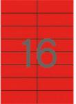 APLI 01597 105x37mm 2 pályás univerzális etikett piros 16 címke/ív 20ív/csomag