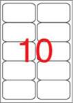 APLI 02411 99, 1x57mm 2 pályás univerzális etikett kerekített sarkú 10 címke/ív 100ív/doboz