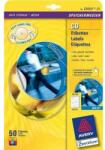 Avery-Zweckform C9660-25 CD DVD tintasugaras címke fényes külső átmérő 117mm belső átmérő 17mm 25ív/csomag