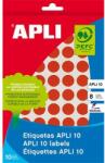 APLI LCA2732 10mm kézzel írható kör etikett címke piros 1008 címke/csomag