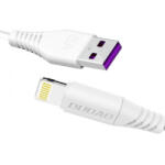 Dudao L2L kábel USB / Lightning 5A 1m, fehér (L2L 1m white)
