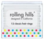 Rolling Hills Set elastice de păr - Rolling Hills Classic Hair Rings Transparent 12 buc