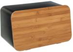 5five Simple Smart Cutie pentru paine 5five Simple Smart, 37x22 cm, Metal/Bambus, Negru/Maro
