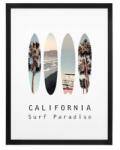 Atmosphera Createur D'interieur Tablou deco Surf California, geam sticla, rama MDF, 32x42 cm