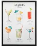 Atmosphera Createur D'interieur Tablou deco Coctails, geam sticla, rama MDF, 32x42 cm