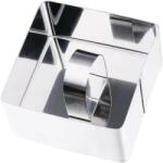 GHIDINI Forma ornare Ghidini Daily, inox, patrata, cu pasator, 8x5, 5 cm Forma prajituri si ustensile pentru gatit