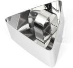 GHIDINI Forma ornare Ghidini Daily, inox, triunghi, cu pasator, 7, 5x5, 5 cm Forma prajituri si ustensile pentru gatit