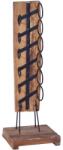 vidaXL Suport 6 sticle de vin, 35x35x100 cm, lemn masiv de tec (288809) Suport sticla vin