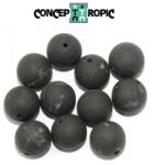  Shungit Mat Rotund 11-11, 9 mm - Protectie EMF- Margele Pietre Semipretioase - 1 Buc
