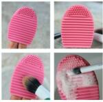 Makeup Brush Egg - Accesoriu din silicon pentru curatarea pensulelor de machiaj