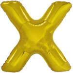 Riethmüller Fólia léggömb, "X" betű, arany, 96 cm