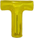 Riethmüller Fólia léggömb, "T" betű, arany, 103 cm