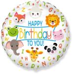 GoDan Balon din folie Happy Birthday To You - animale 45 cm