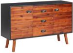 vidaXL Servantă, 110x35x70 cm, lemn masiv de acacia și MDF (327457) Comoda