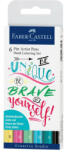 Faber-Castell Pitt artist pen set caligrafic 6 buc pastel faber-castell (FC267116)