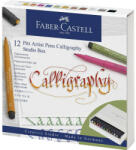 Faber-Castell Pitt artist pen caligrafic cutie studio 12 buc faber-castell (FC167512)