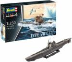 Revell German Submarine Type VII C/41 1: 350 makett tengeralattjáró (05154) (05154) - jatekmakettcentrum